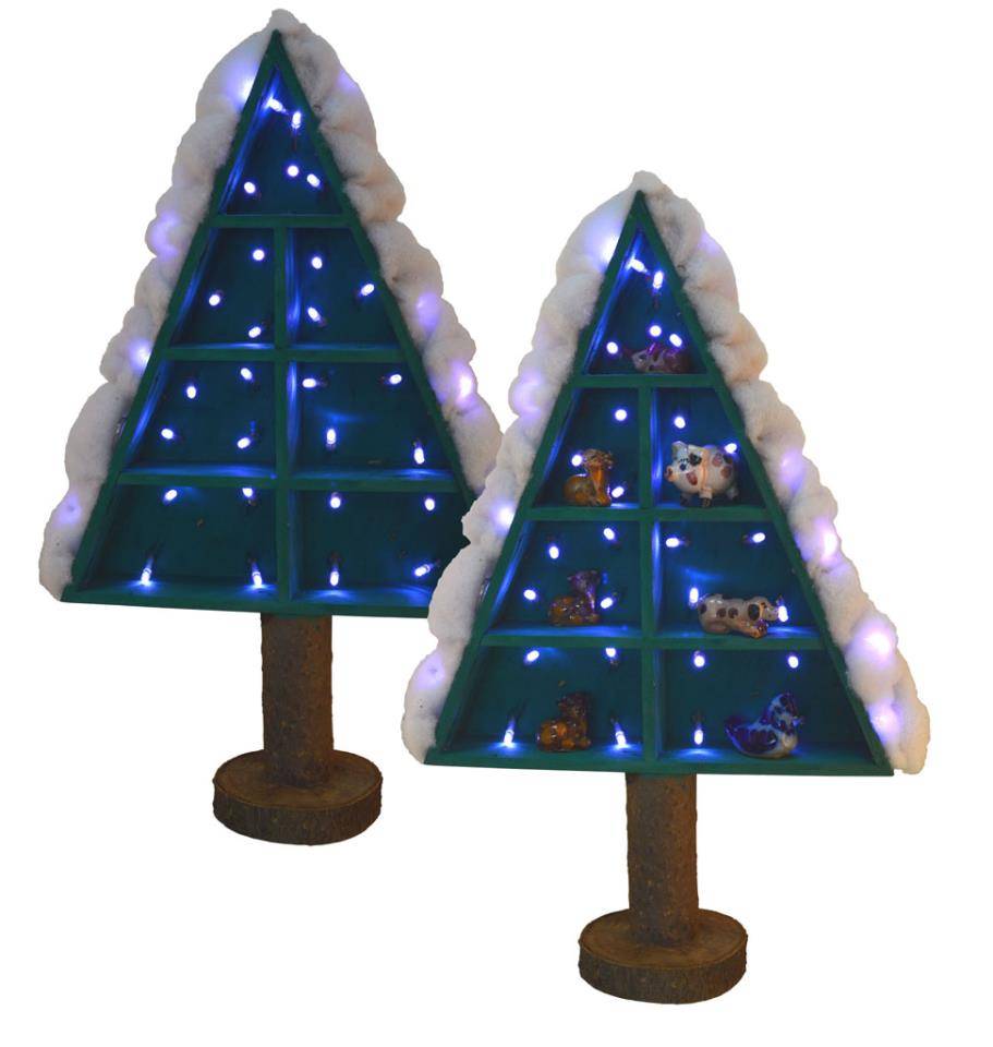 Árbol expositor con luz