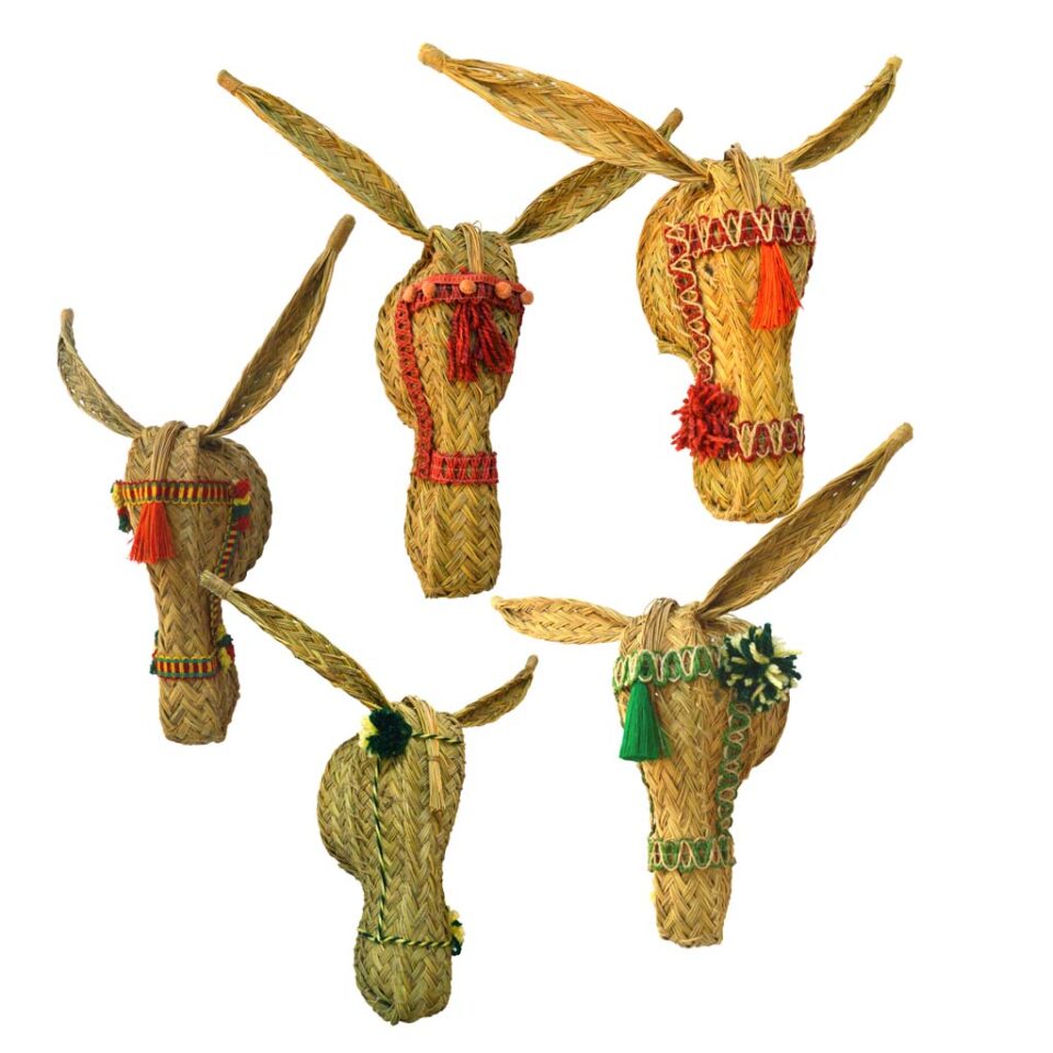 Cabeza de burro decorada (33 cms)