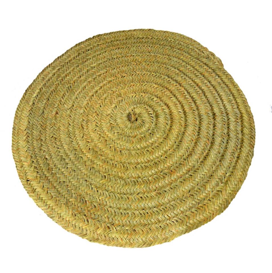 Alfombra redonda pleita de esparto (80 cms)