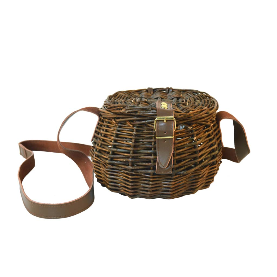 Bolso mimbre asa cuero
