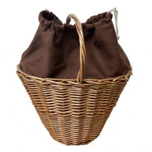 Bolso mimbre con forro  (Forro marrón)