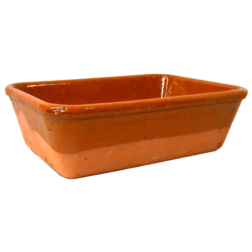 Bandeja rectangular de cerámica refractaria