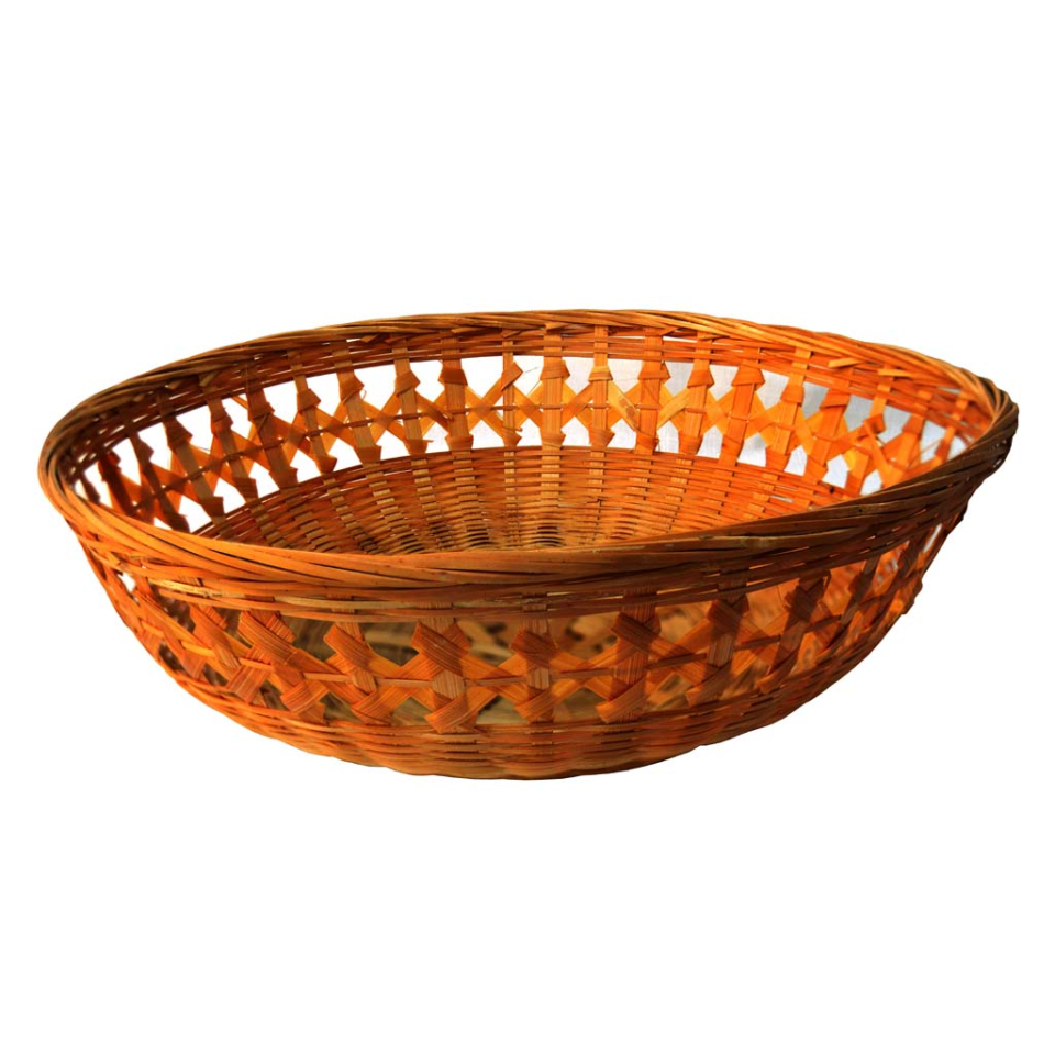 (Oferta) Bandeja de bambú teñida marrón (30 cms)