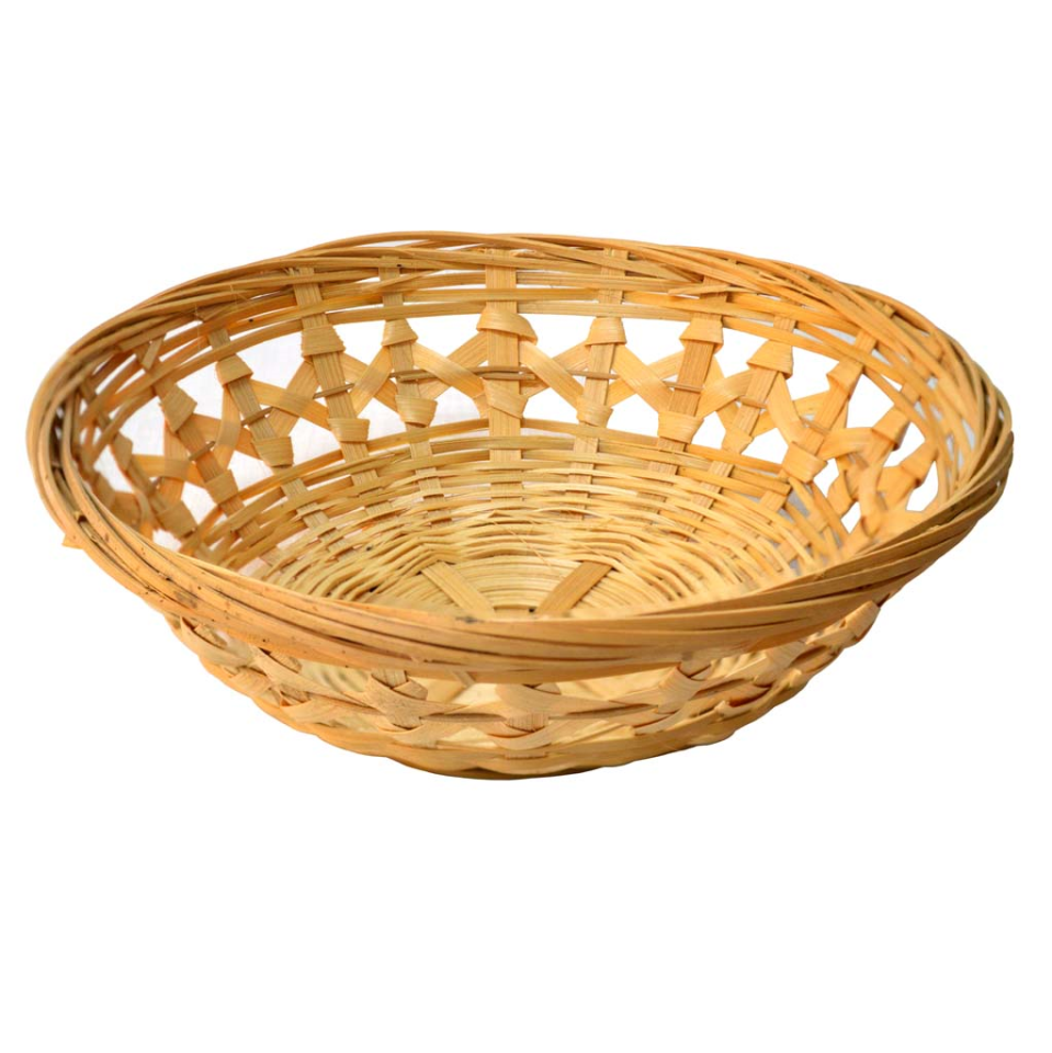 (Oferta) Bandeja redonda de bambú (18 cms)