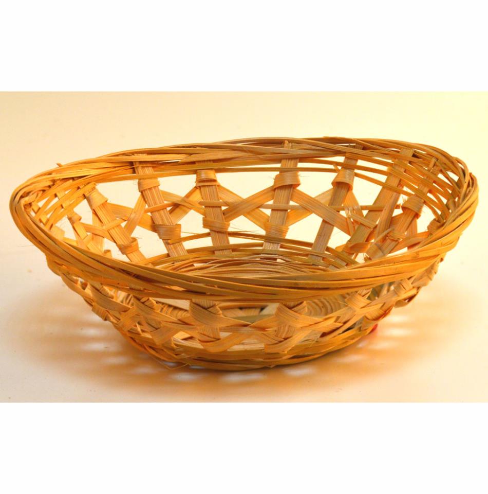 (Oferta) Bandeja redonda de bambú (23 cms)